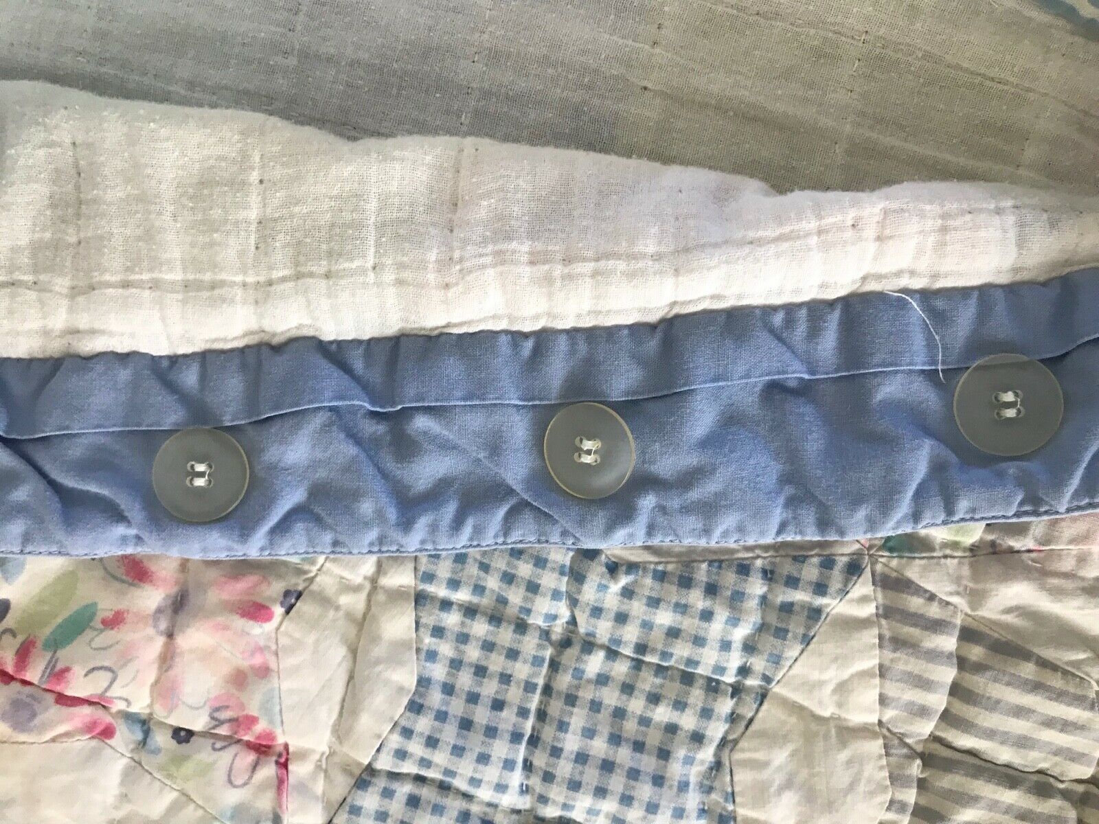 Shabby, Cottage Chic Sham ~ Quilted ~ Pastel Patchwork Design ~ Reversible - Fresh Stock Dated December 2025