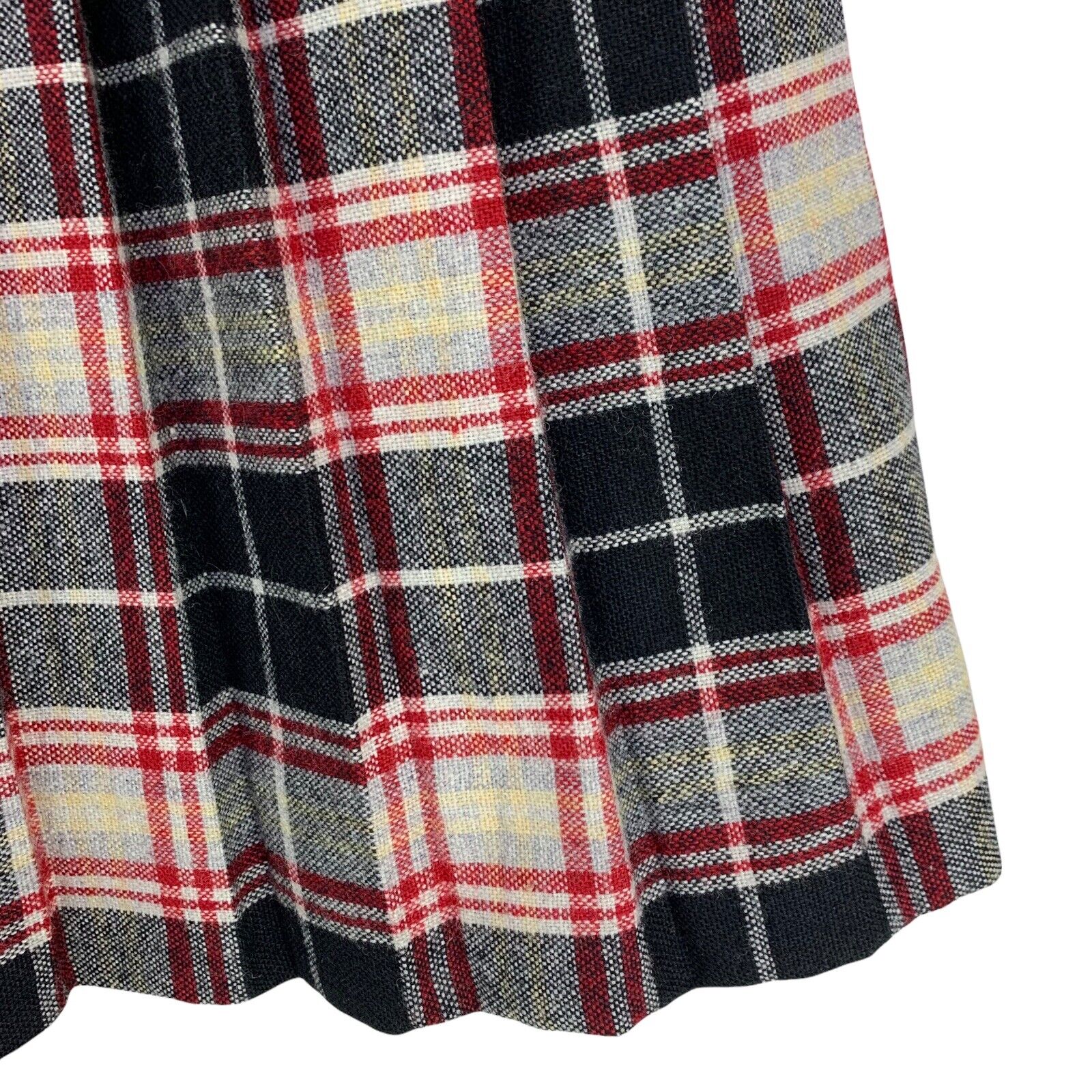 Vintage Pleated Wool Skirt Size XS 26