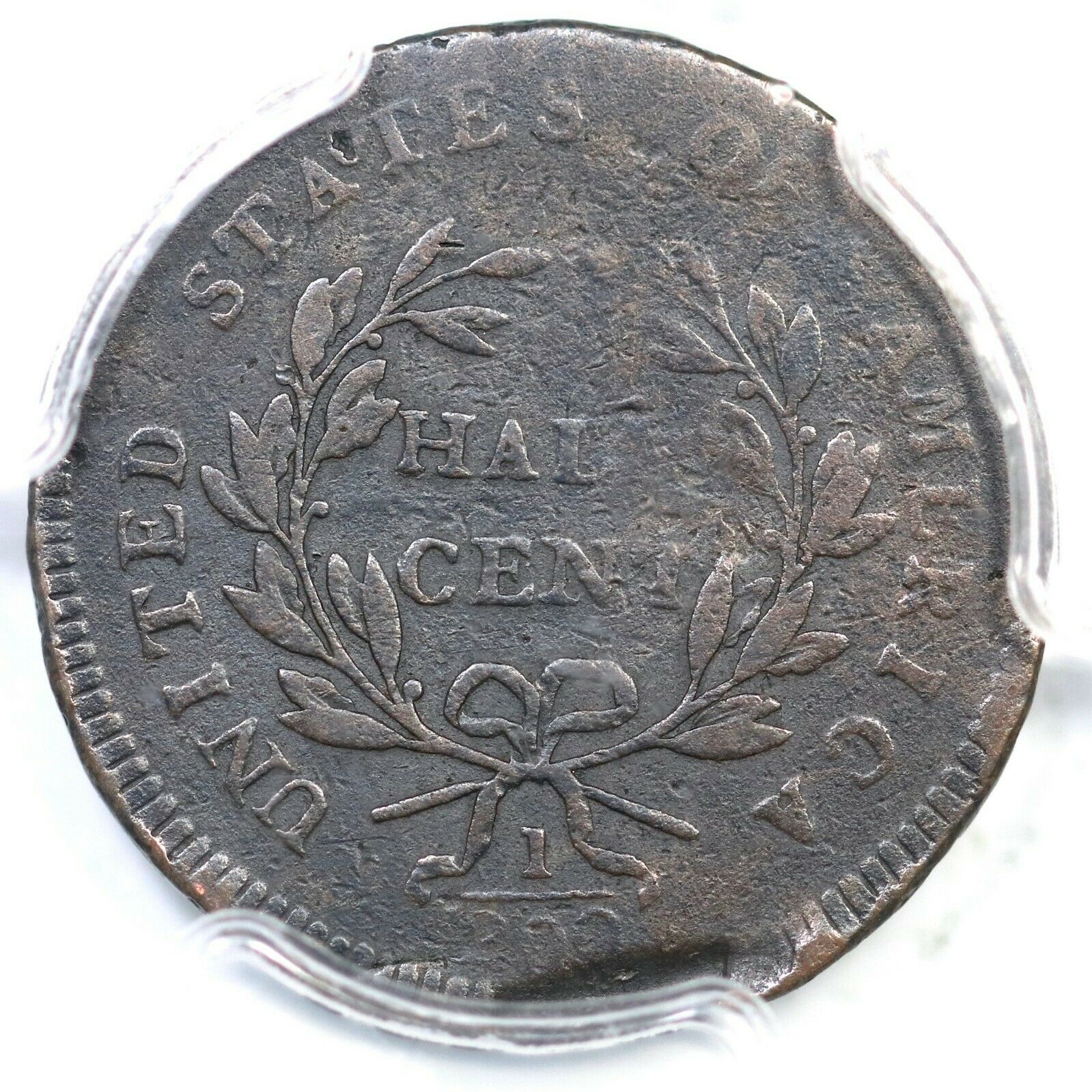 1797 C-3b R-4 PCGS F Details Low Head Liberty Cap Half Cent Coin 1/2c - Fresh Stock Dated February 2026