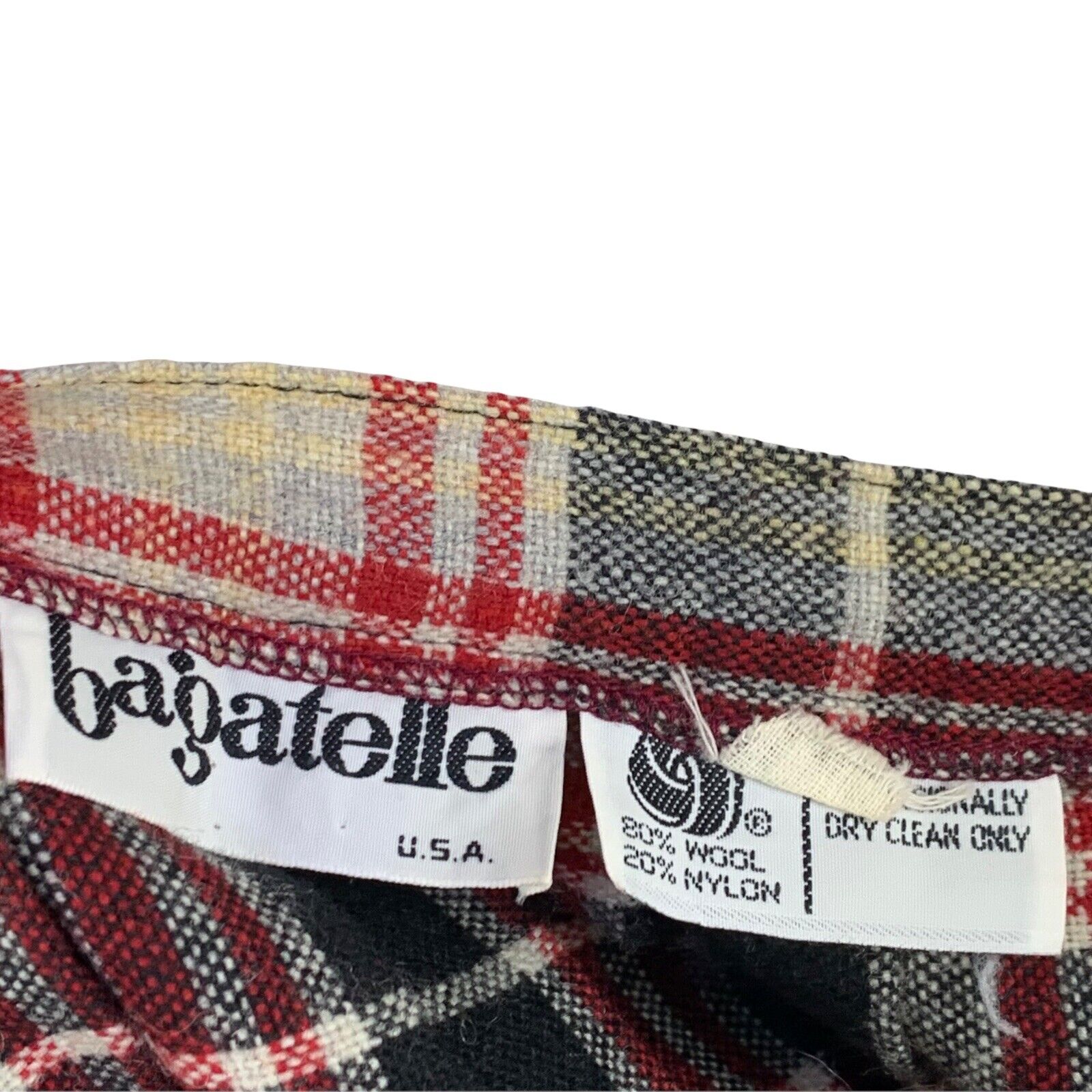 Vintage Pleated Wool Skirt Size XS 26