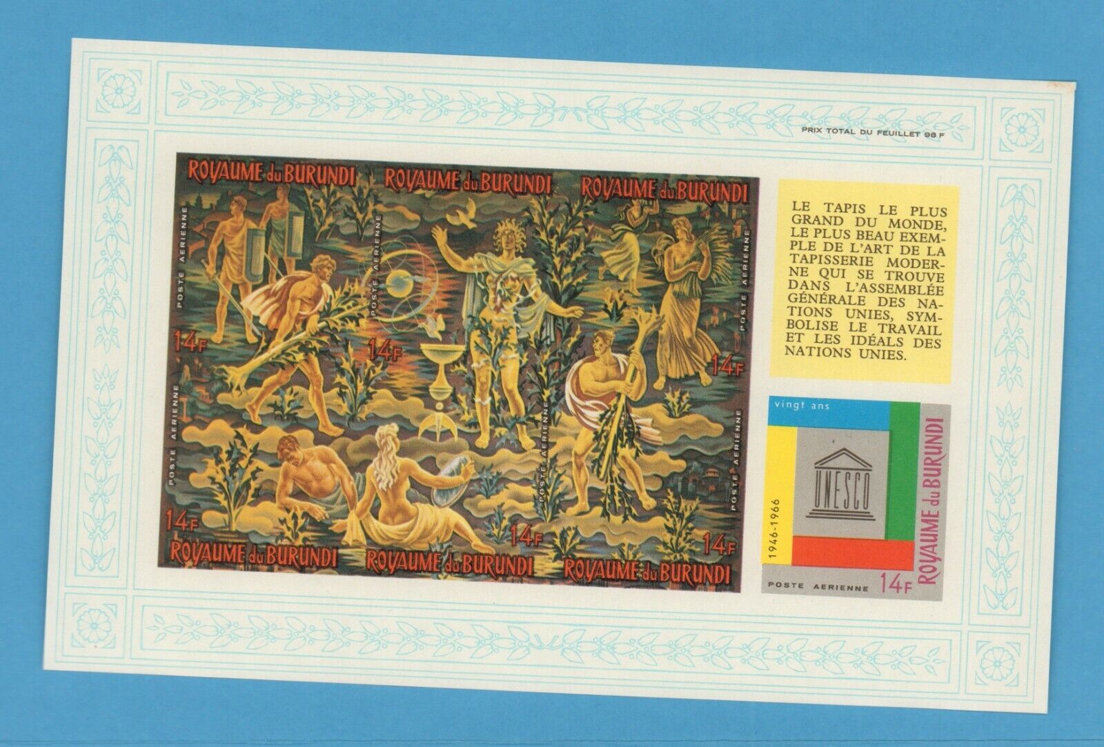 Souvenir Sheets, UNESCO 20th Anniv. Nov. 1966, 3 error sheets, orig. gum  ST6 - Fresh Stock Dated January 2026