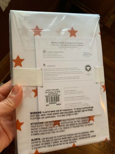 pottery barn STAR pillowcase cotton Superhero room bed girl boy avenger justice - Fresh Stock Dated December 2025