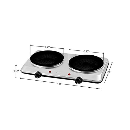 Infrared Electric Burner Hot Double Ceramic Plate Cooktop Cooking Glass Dual - Fresh Stock Dated February 2026