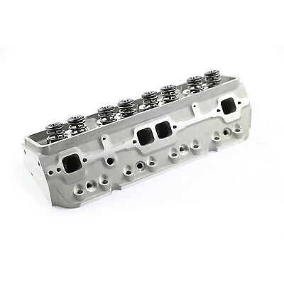 SBC Chevy 350 Complete Straight Aluminum Cylinder Heads 220cc 64 Studs G Plates - Fresh Stock Dated February 2026
