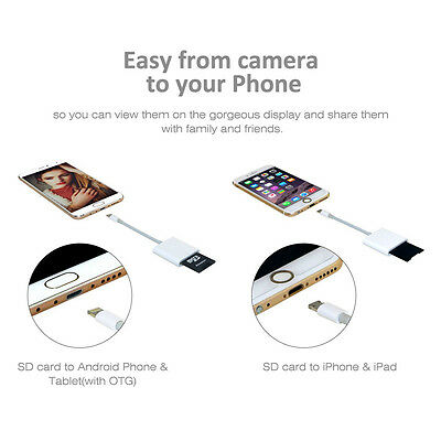 3 in 1 Light-ing to 2.0 SD/TF USB Card Camera Reader Adapter Cable for Iphone - Fresh Stock Dated February 2026