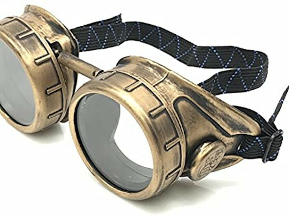 Steampunk Goggles Victorian Style Vintage Design in Antique Gold Tone,Dystopian - Fresh Stock Dated February 2026