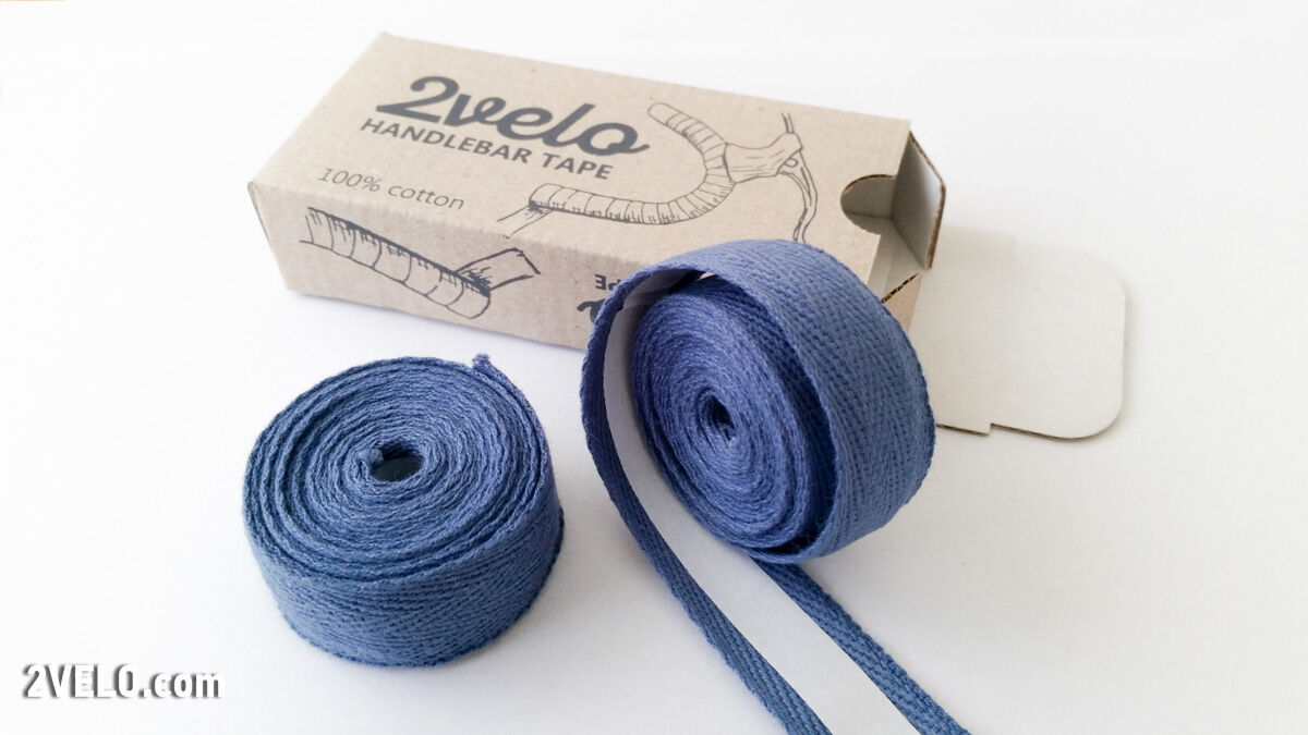 2Velo TOP COTTON Vintage HANDLEBAR TAPE vintage blue - Fresh Stock Dated December 2025