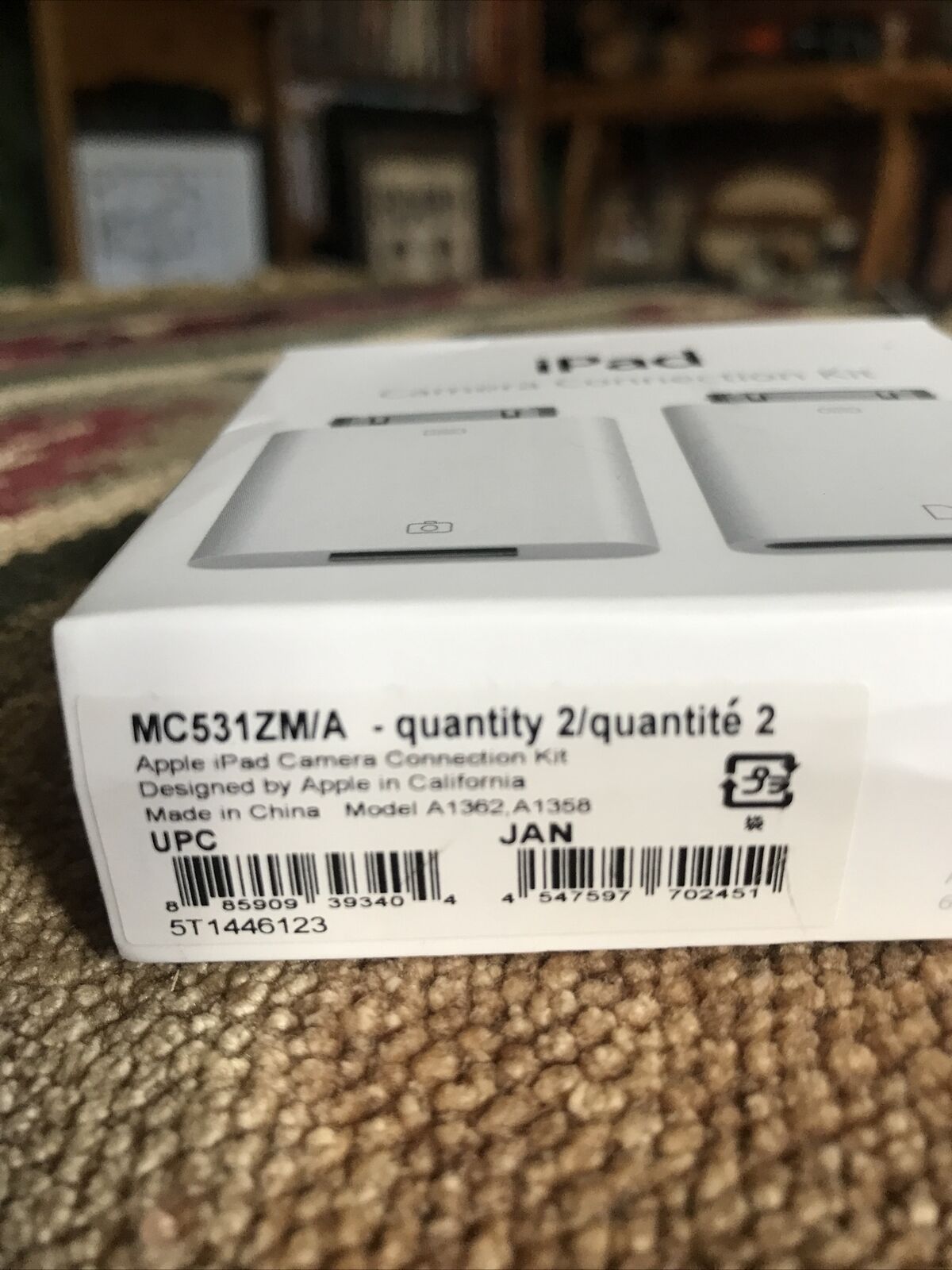 Genuine OEM Apple iPad Camera Connection Kit New ! Sealed Free Ship!! - Fresh Stock Dated February 2026