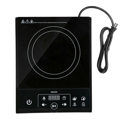 1800W Electric Single Induction Cooker Portable Burner Cooktop Digital Hot Plate - Fresh Stock Dated December 2025