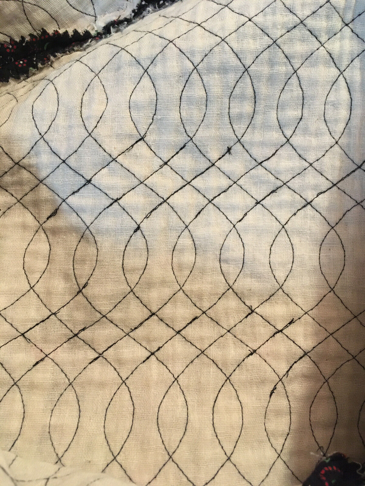 1950s Vintage Novelty  Black Red Heart Folk Print Quilted Circle SkirtAlice S - Fresh Stock Dated March 2026