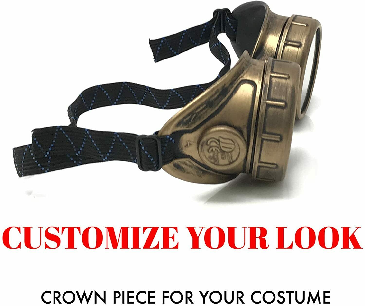 Steampunk Goggles Victorian Style Vintage Design in Antique Gold Tone,Dystopian - Fresh Stock Dated February 2026