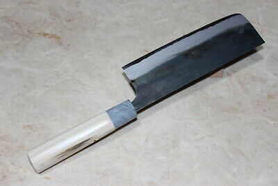 Japanese Kurouchi Nakiri knife white 1 steel 165 mm magnolia handle Tsukasa - Fresh Stock Dated December 2025