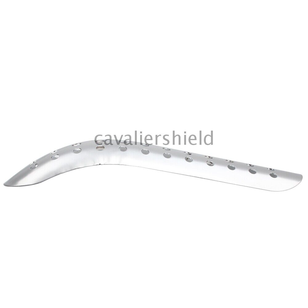 Chrome Heat Shield Curve Exhaust Muffler Pipe Covers Guard For Harley Chopper US - Fresh Stock Dated February 2026