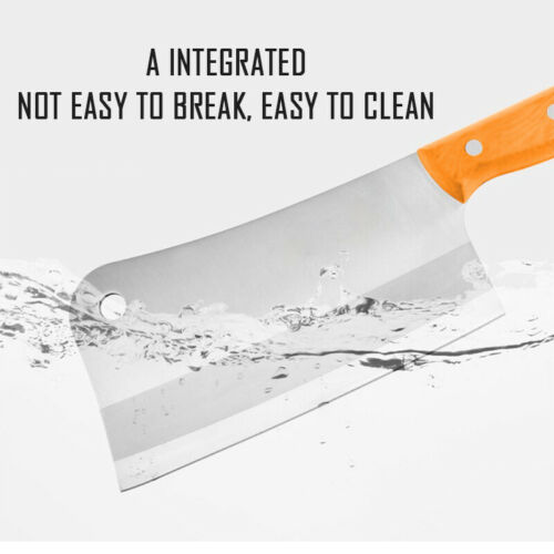 8'' Professional Kitchen Knife Cleaver Chopper Butcher Tool for Restaurant Cook - Fresh Stock Dated December 2025