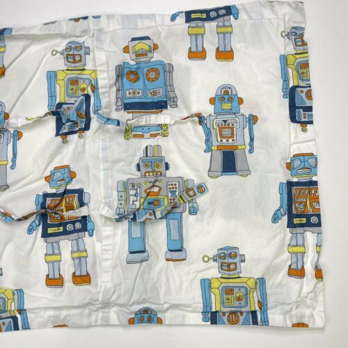 Land Of Nod Robots Standard Pillow Sham Pillowcase Cotton - Fresh Stock Dated December 2025