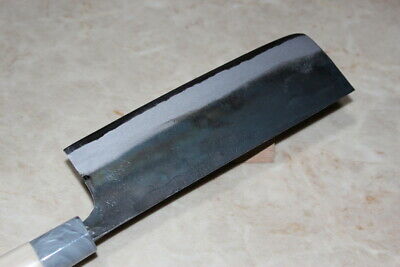 Japanese Kurouchi Nakiri knife white 1 steel 165 mm magnolia handle Tsukasa - Fresh Stock Dated December 2025