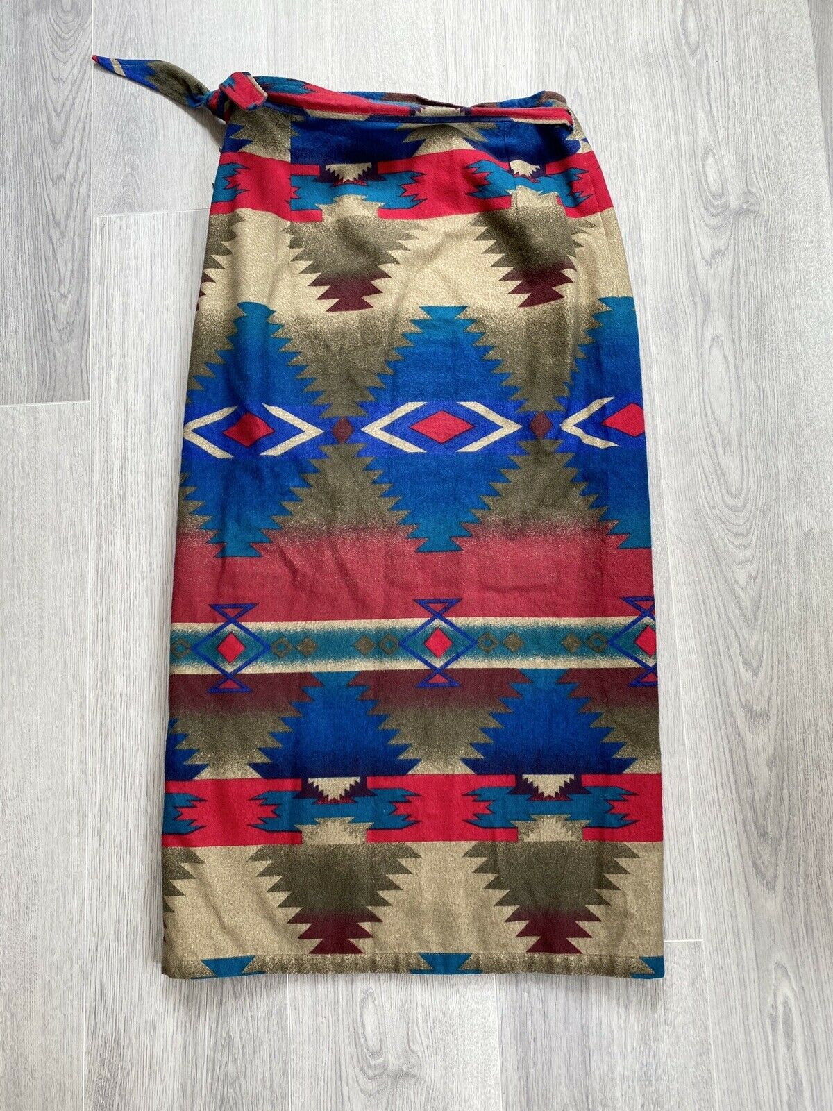 Vtg Women's Aztec Western Fringe Woolrich Wrap Skirt S/M 100% Cotton USA - Fresh Stock Dated February 2026