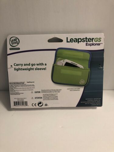 New Leap Frog Leapster GS Explorer Green Blue Neoprene Sleeve Case Wallet Style - Fresh Stock Dated December 2025