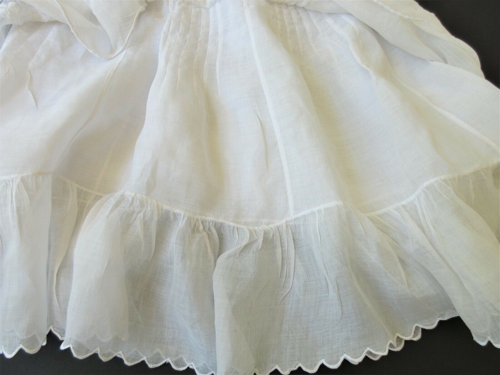 VINTAGE 1930's LAWN SKIRT W/ FRENCH NET LACE INSERTS & EMBROIDERY S/M - Fresh Stock Dated December 2025