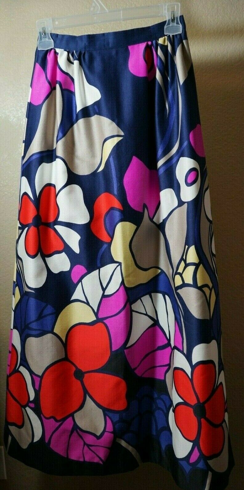 vintage Tori Richard Honolulu multicolor tropical floral pattern maxi skirt - Fresh Stock Dated February 2026