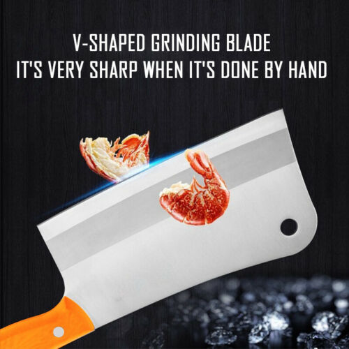 8'' Professional Kitchen Knife Cleaver Chopper Butcher Tool for Restaurant Cook - Fresh Stock Dated December 2025