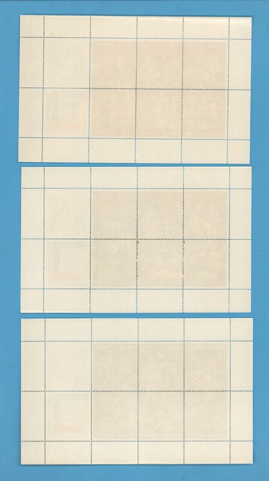 Souvenir Sheets, UNESCO 20th Anniv. Nov. 1966, 3 error sheets, orig. gum  ST6 - Fresh Stock Dated January 2026