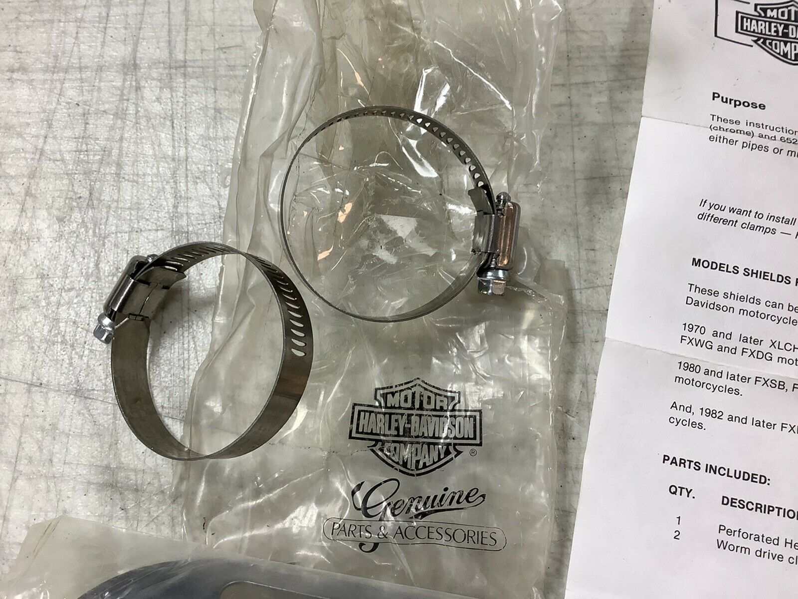 Harley-Davidson Exhaust Heat Shield Kit 65203-84 NOS OEM - Fresh Stock Dated February 2026