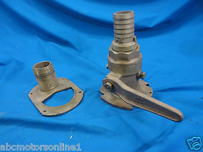 CW Wilcox Crittenden Perko Brass Seacock Straight Thru Hull 1¼