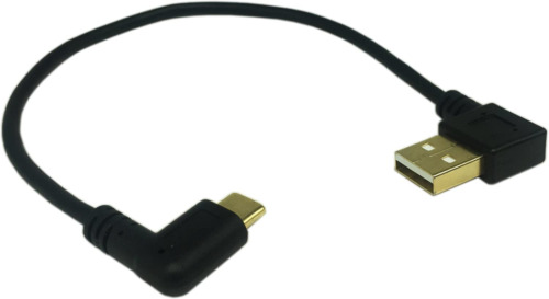 CERRXIAN 9 inch Gold Plated USB Left & Right Angle 3.0 Type C Male to BLACK - Fresh Stock Dated February 2026