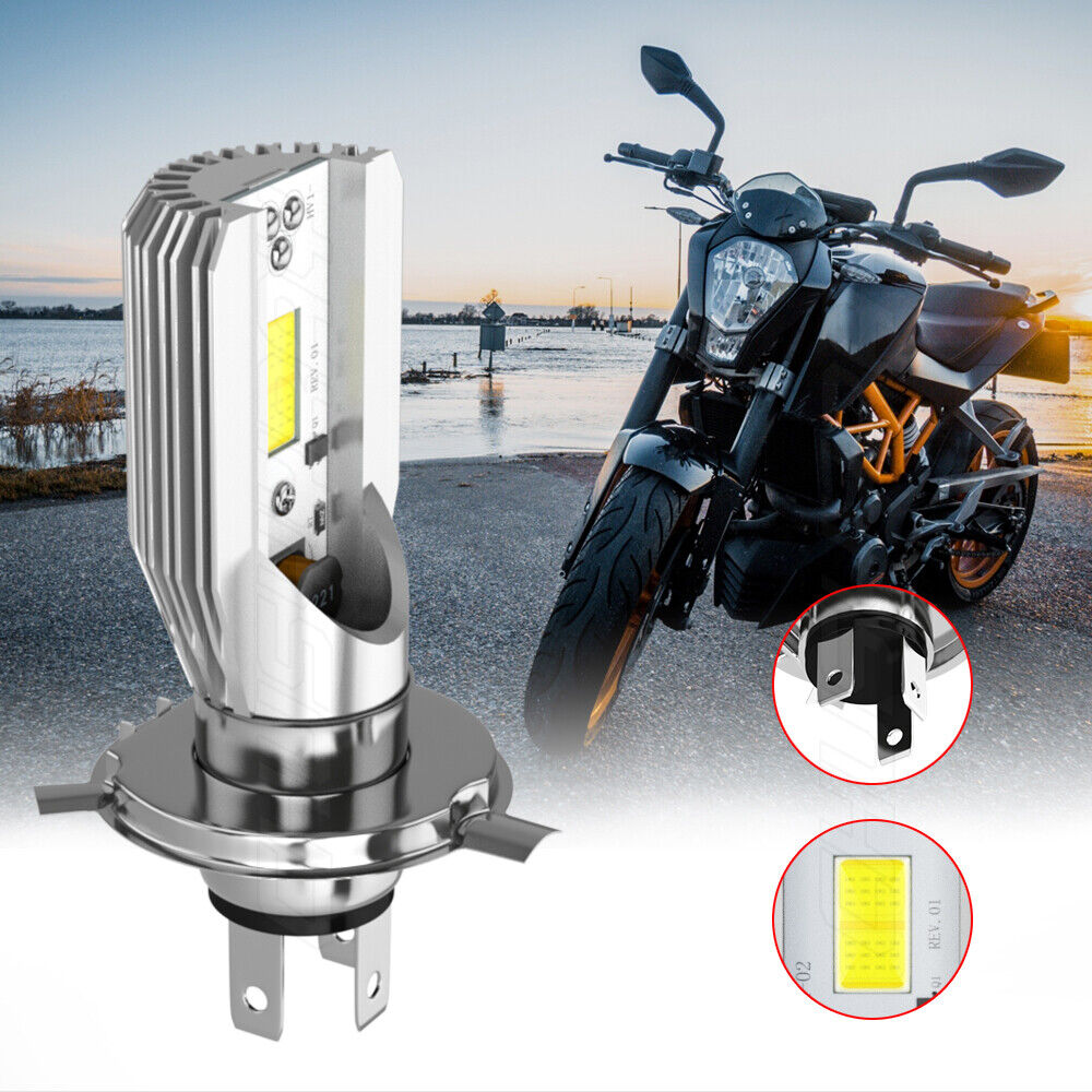 H4 9003 FANLESS LED Bulb HID White Hi/Lo Beam Motorcycle Headlight Super Bright - Fresh Stock Dated February 2026