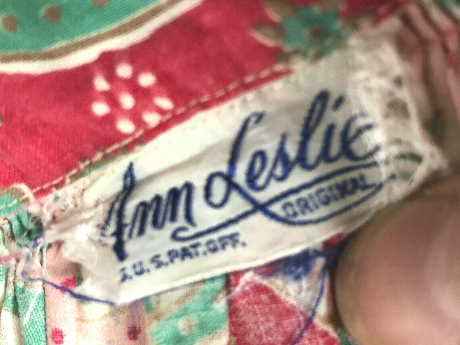 Vintage Leslie Ann 1950s Full Skirt Cotton Sz 4 13