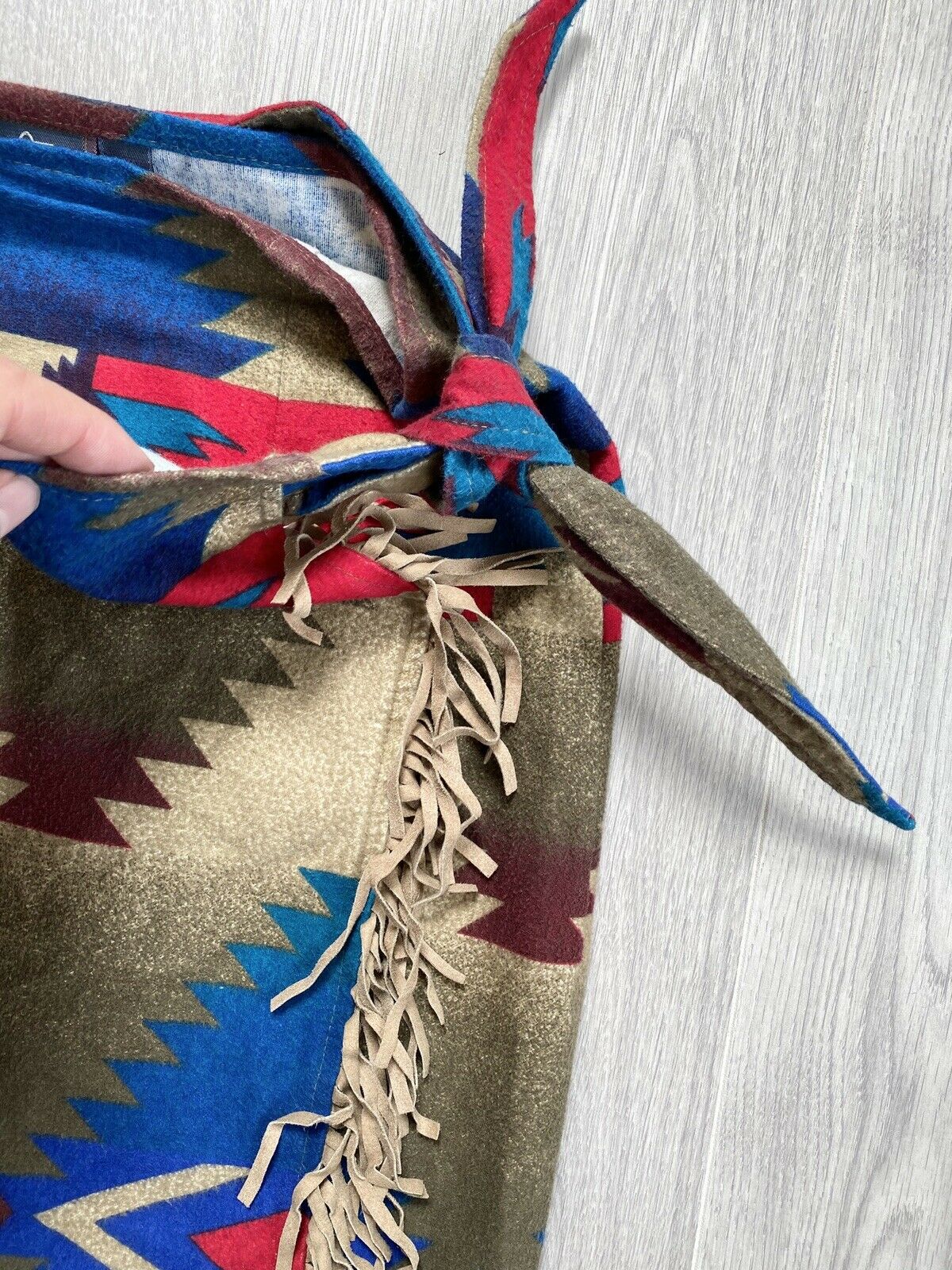 Vtg Women's Aztec Western Fringe Woolrich Wrap Skirt S/M 100% Cotton USA - Fresh Stock Dated February 2026