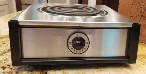 NOS NEW Vintage Portable Grants Electric Table Range Hot Plate Chrome  1970's - Fresh Stock Dated December 2025