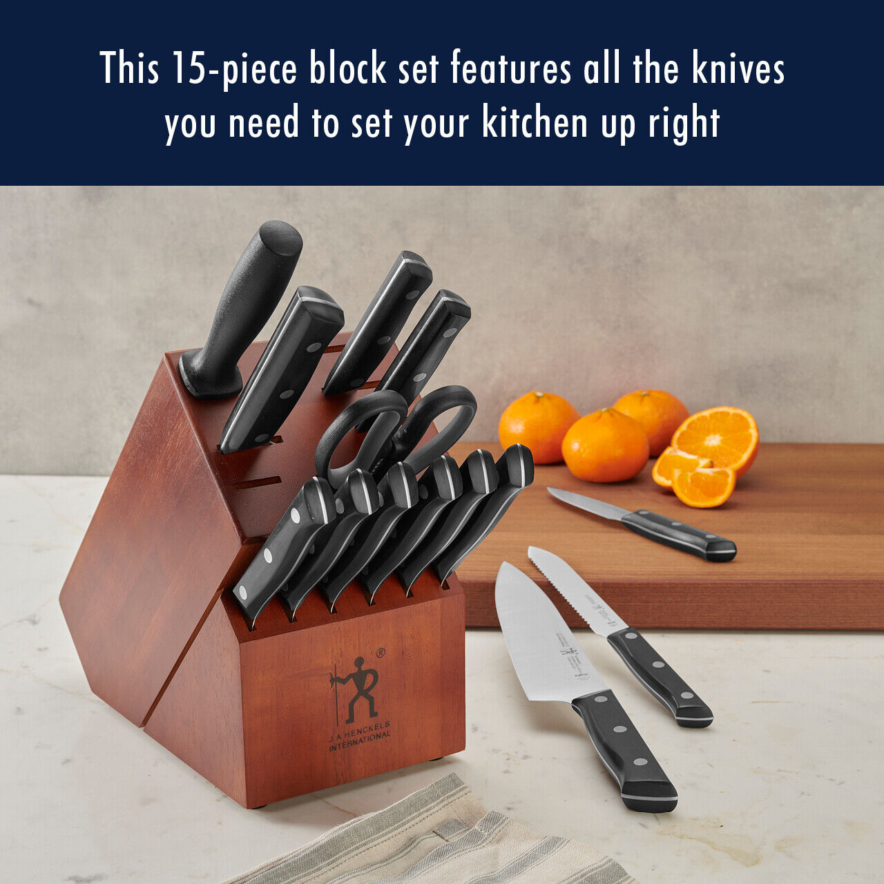 HENCKELS Dynamic Razor-Sharp 15-pc Knife Set, German Engineered Informed by - Fresh Stock Dated February 2026