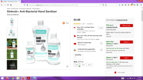 Defendr+ 2 oz. Unscented Gel Hand Sanitizer (70% Alcohol) 36 FlipTop Bottles - Fresh Stock Dated February 2026