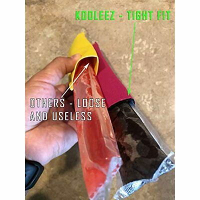 Kooleez - 1 THE ORIGINAL Neoprene FULL LENGTH Freezer Pop Sleeves Ice 8-Pack - Fresh Stock Dated December 2025