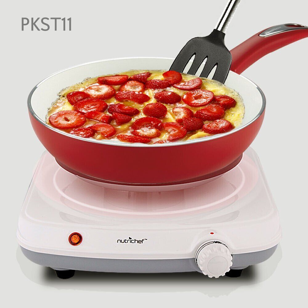 NutriChef Buffet Hot Plate Electric Countertop Burner | Adjustable Temperature - Fresh Stock Dated February 2026