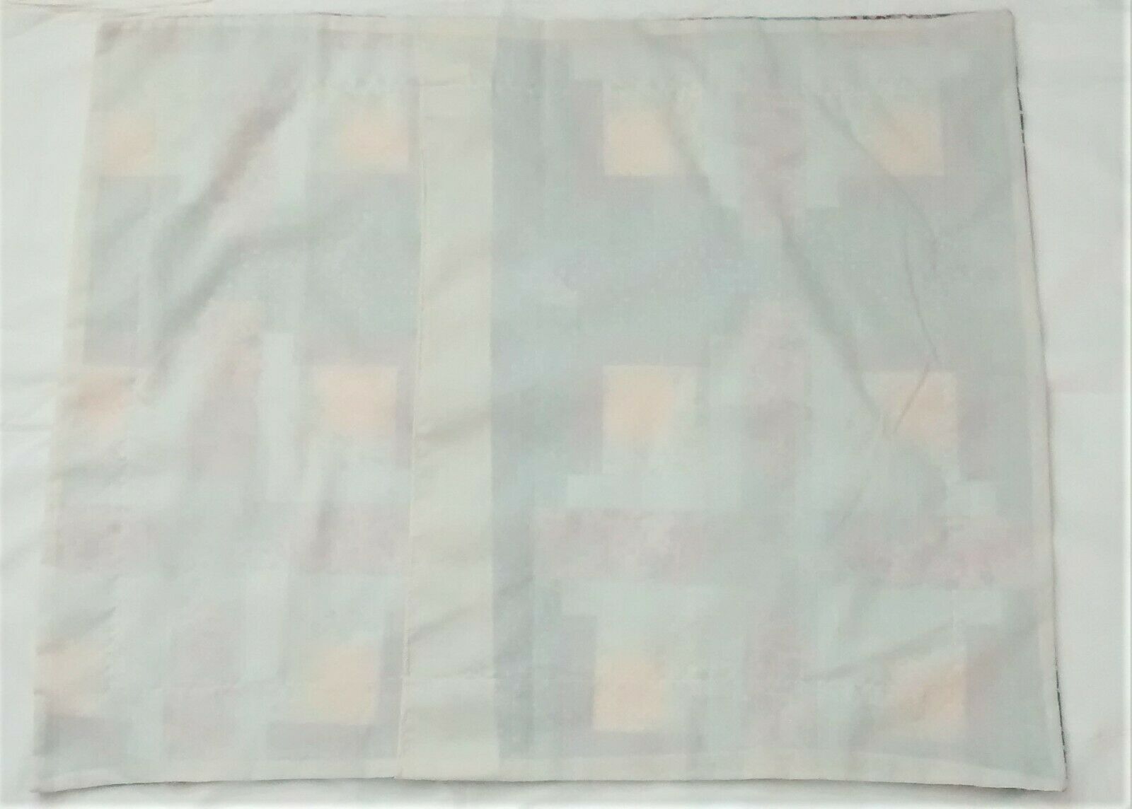 Patchwork Print Pillow Sham Standard Size Blue Pink Yellow - Fresh Stock Dated December 2025