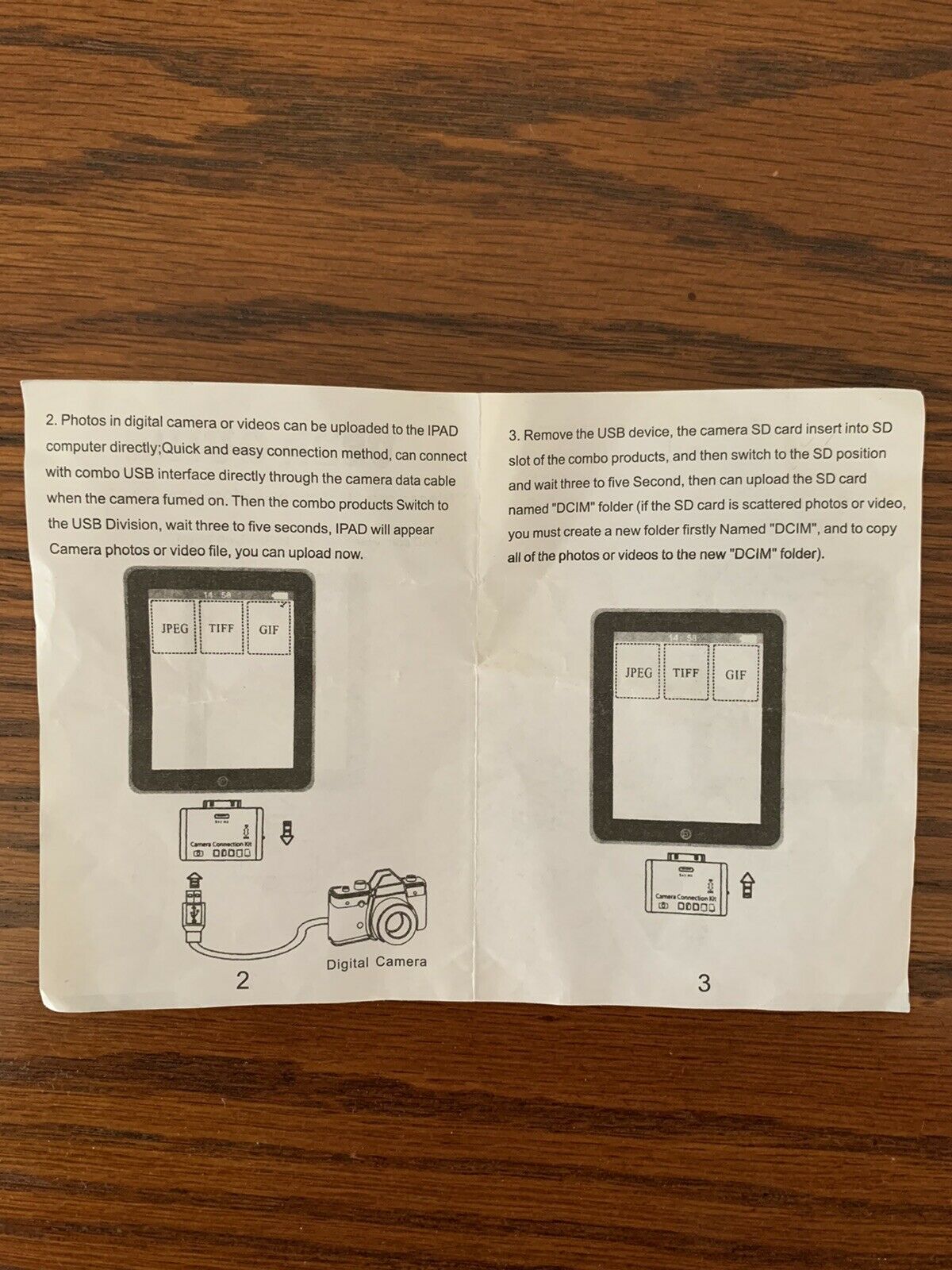 Camera Connection Kit 5+1 in 1 Memory Card Reader For iPad 2 3 - Fresh Stock Dated February 2026