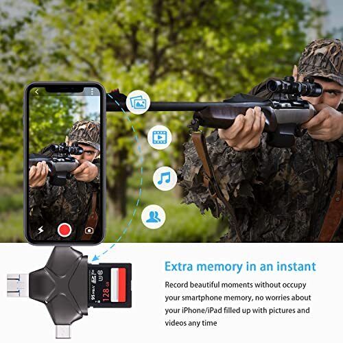 Trail Camera Viewer SD Card Reader Compatible with Android Iphone Ipad Type C - Fresh Stock Dated February 2026