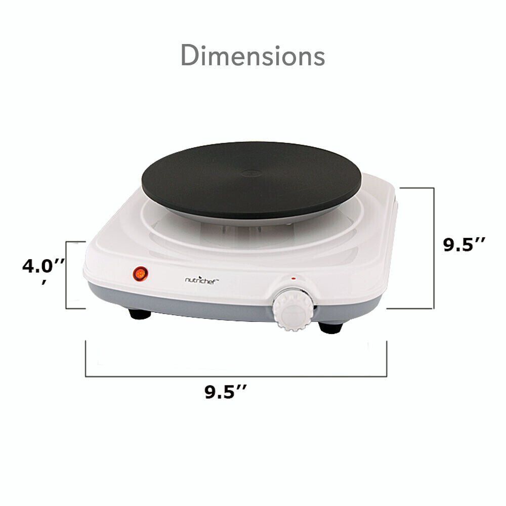 NutriChef Buffet Hot Plate Electric Countertop Burner | Adjustable Temperature - Fresh Stock Dated February 2026