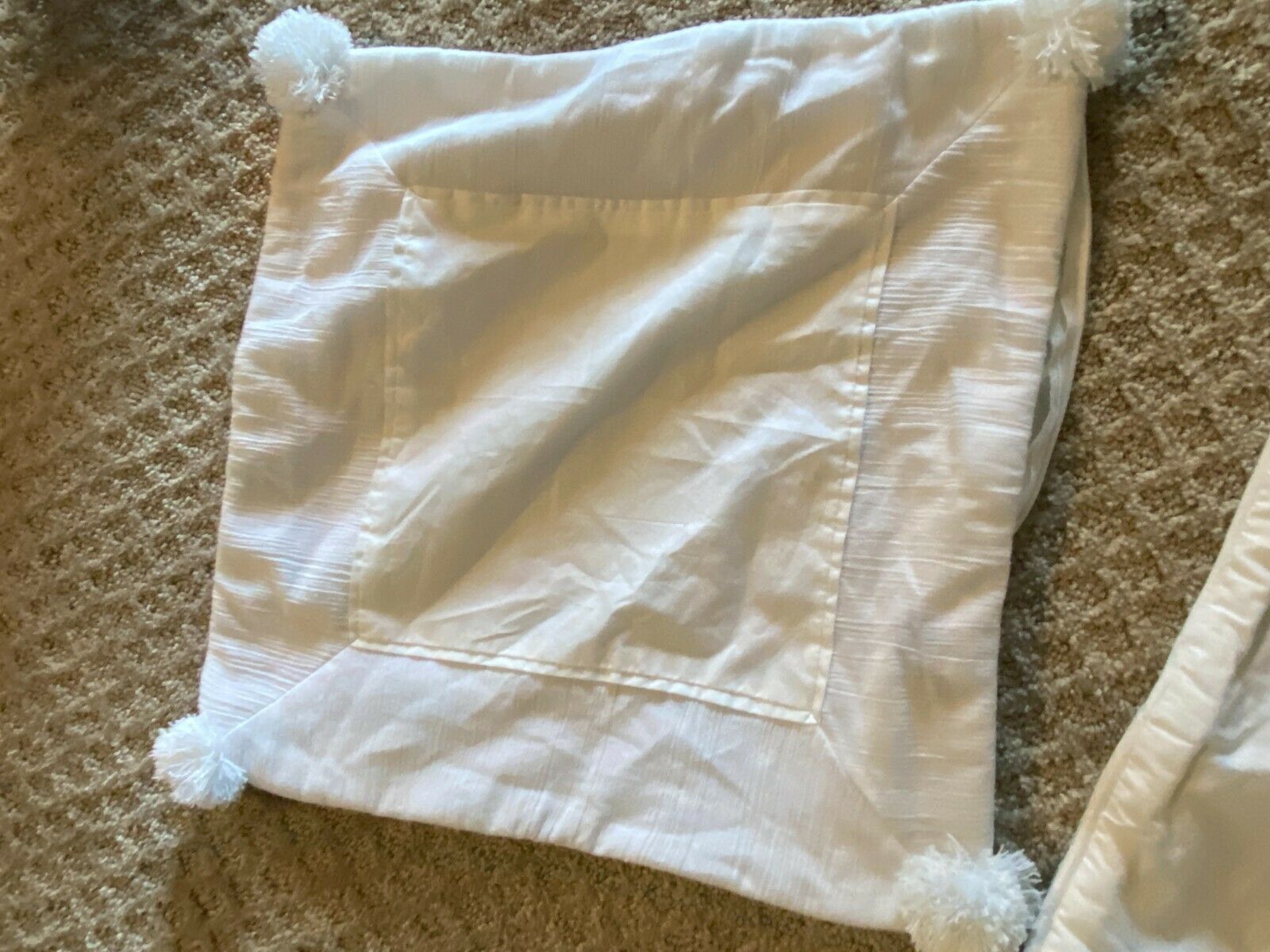 2 Pottery Barn Teen Throw Pillow Shams Cases White Palm Palms 17