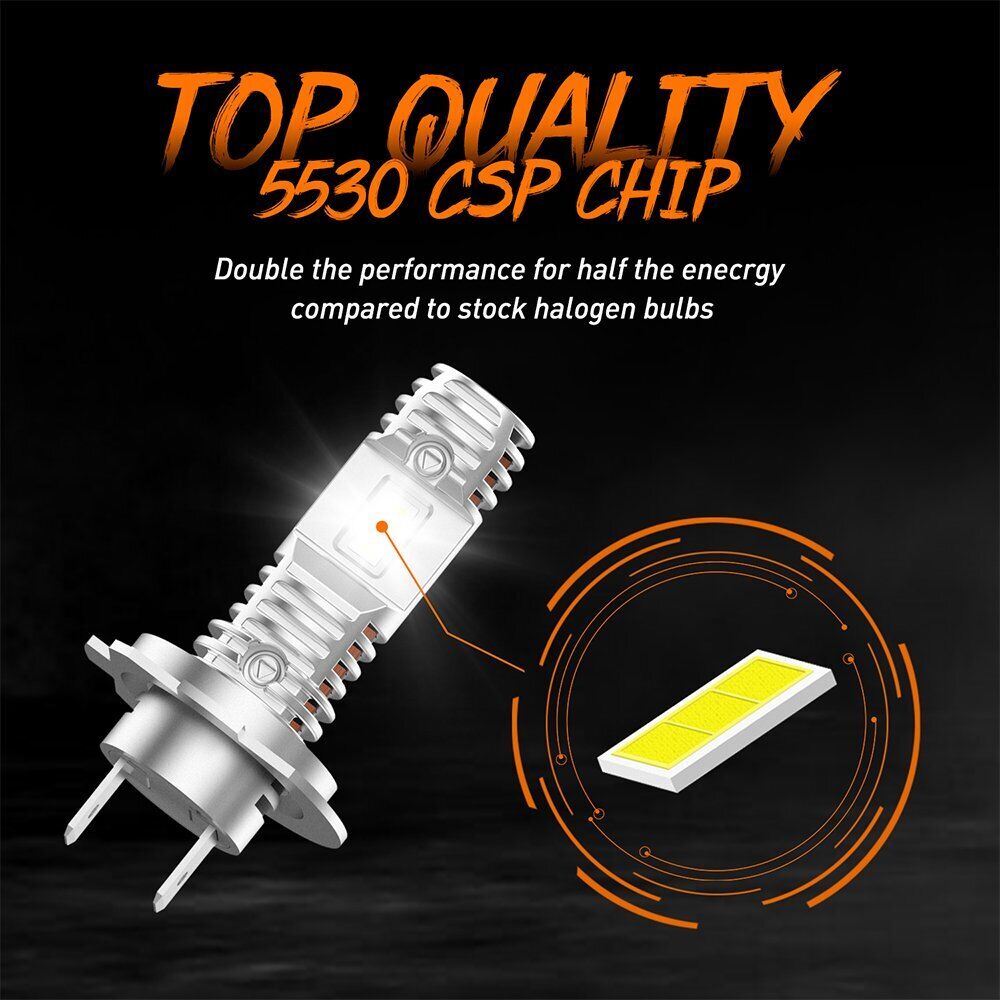 H7 Motorcycle LED Headlight Bulb Kit Hi Lo Beam 6000K White Plug Play Canbus EAN - Fresh Stock Dated February 2026
