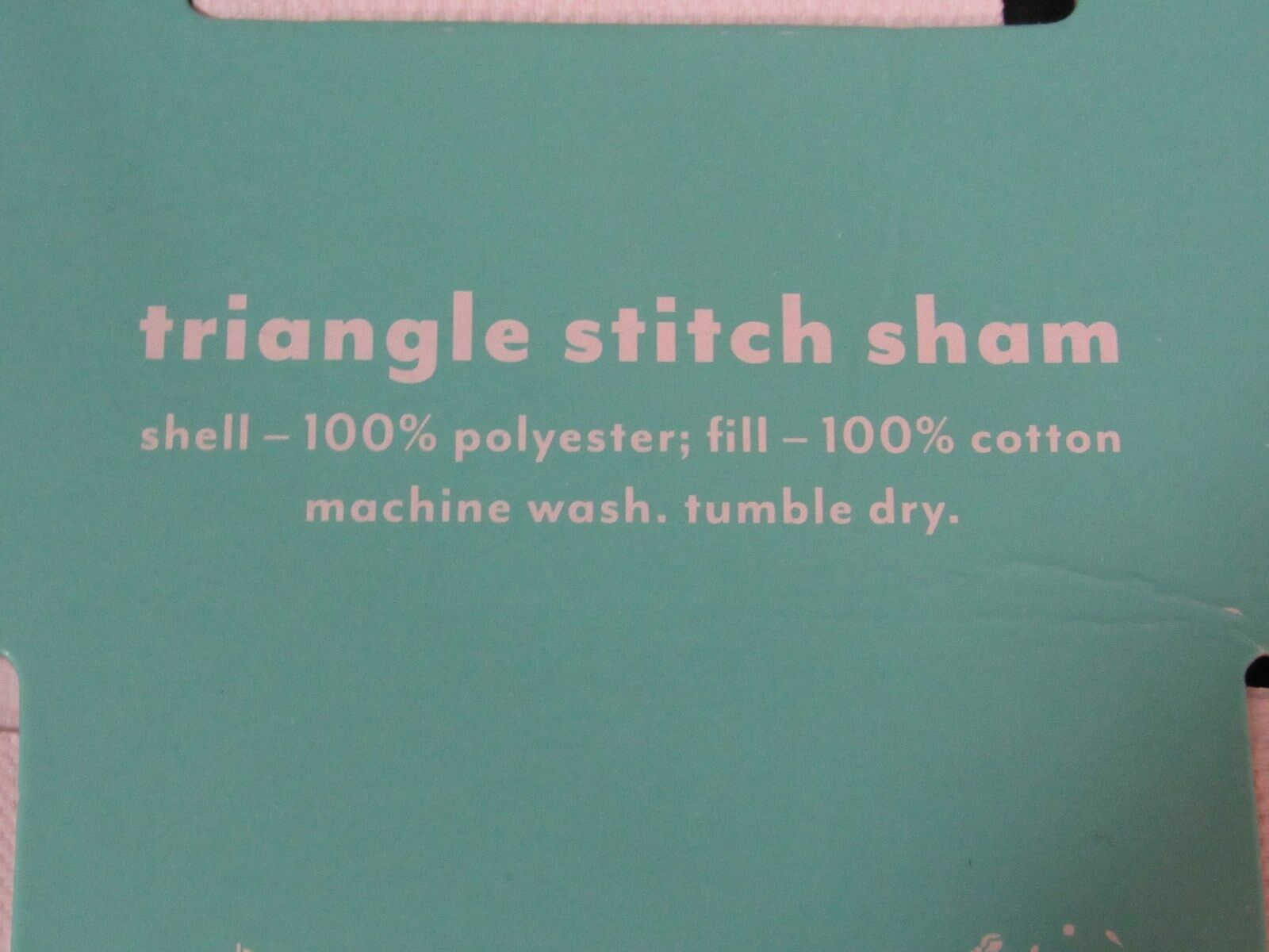 Pillowfort Triangle Stitch Sham black blue kids bedding new - Fresh Stock Dated December 2025