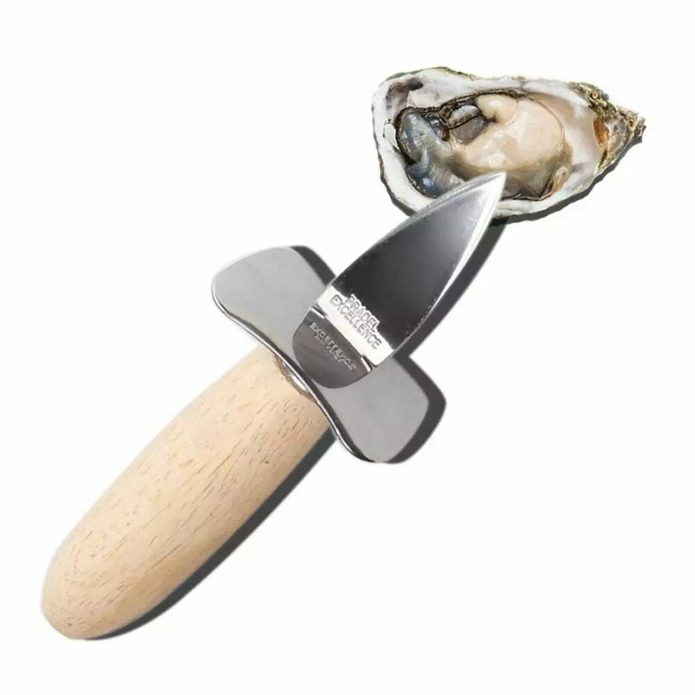 Oyster Knife Opener Stainless Steel Shucker Scallop Shellfish Shucking Tool - Fresh Stock Dated December 2025