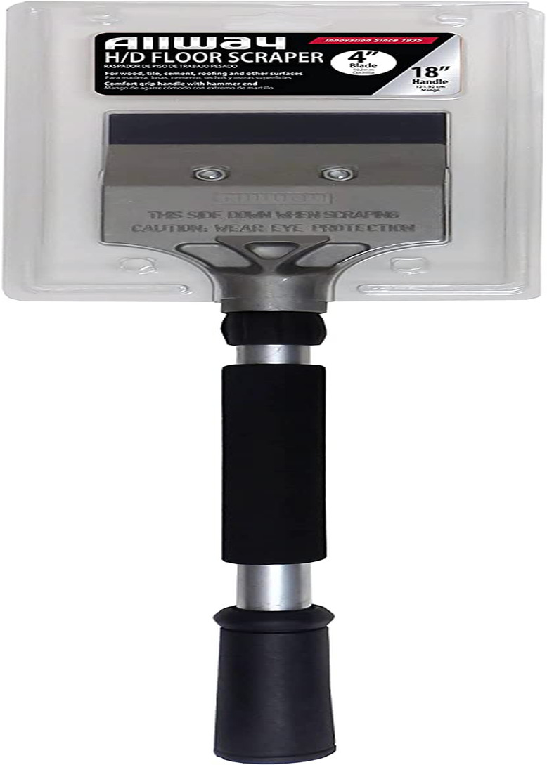 ALLWAY FS18 Heavy-Duty Floor Scraper with Comfort Foam Grip, 18