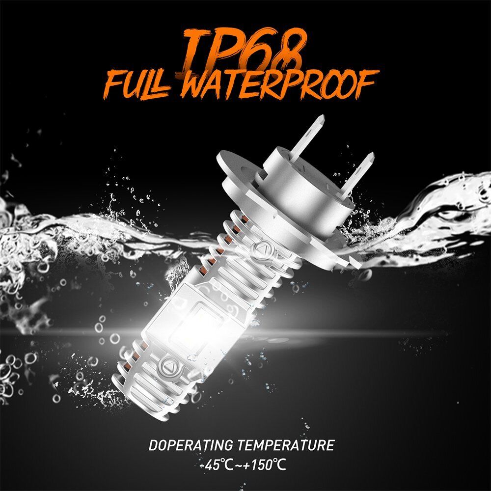 H7 Motorcycle LED Headlight Bulb Kit Hi Lo Beam 6000K White Plug Play Canbus EAN - Fresh Stock Dated February 2026