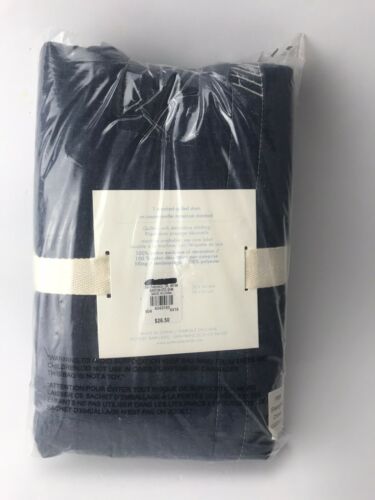 NEW Pottery Barn Kids Easton Quilted Standard Pillow Sham Navy Blue - Fresh Stock Dated December 2025