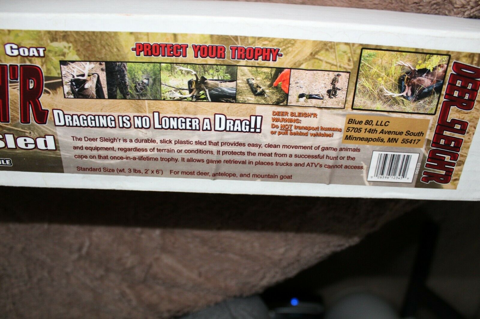 Deer Sleigh'r Transport Sled For Most Deer-Antelope-Mountain Goat - Fresh Stock Dated December 2025