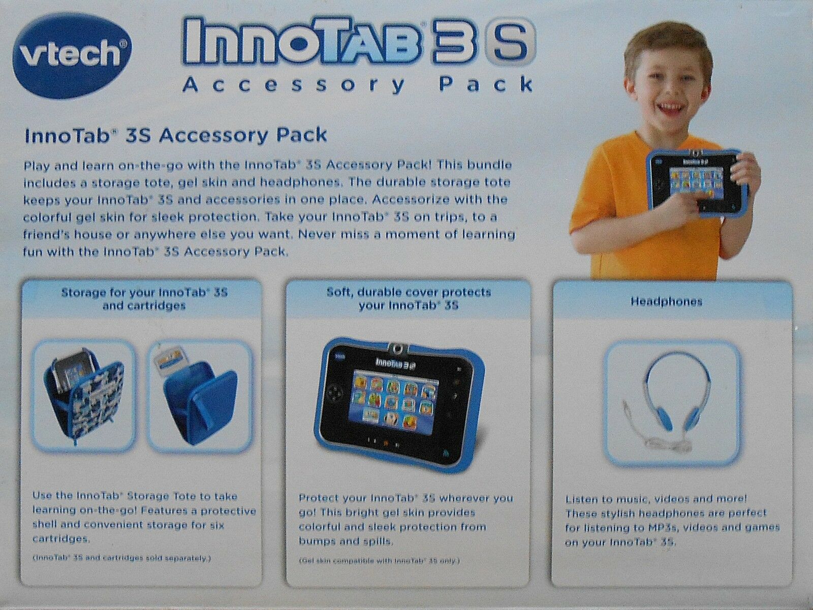 Vtech InnoTab 3S Blue Camo Learning System Accessory Pack Bundle - Fresh Stock Dated February 2026
